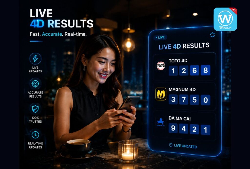 Mobile app for live 4D lottery results with accurate updates and trusted services.